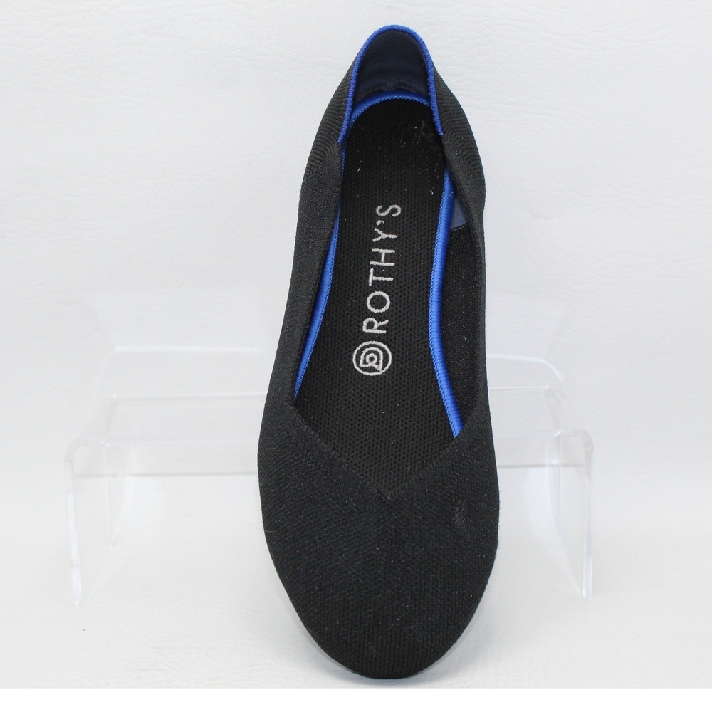 SINGLE SHOE Rothys The Point Solid Black Pointed Toe Ballet‎ Flat Womens 8.5
